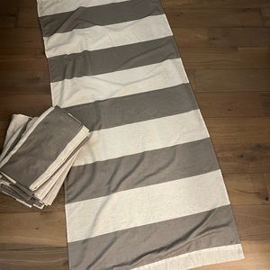 Set of 8 Striped Curtains